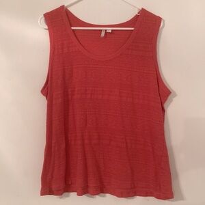 CATO XL CORAL SLEEVELESS TOP